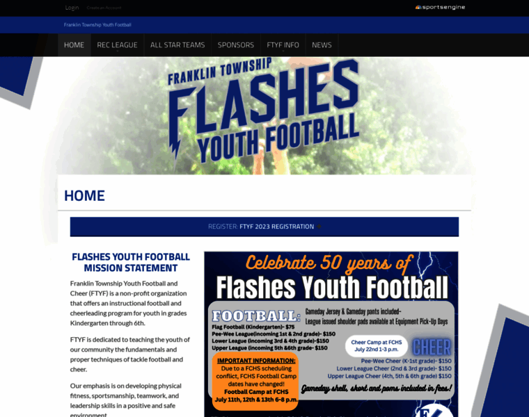 Flashesyouthfootball.org thumbnail