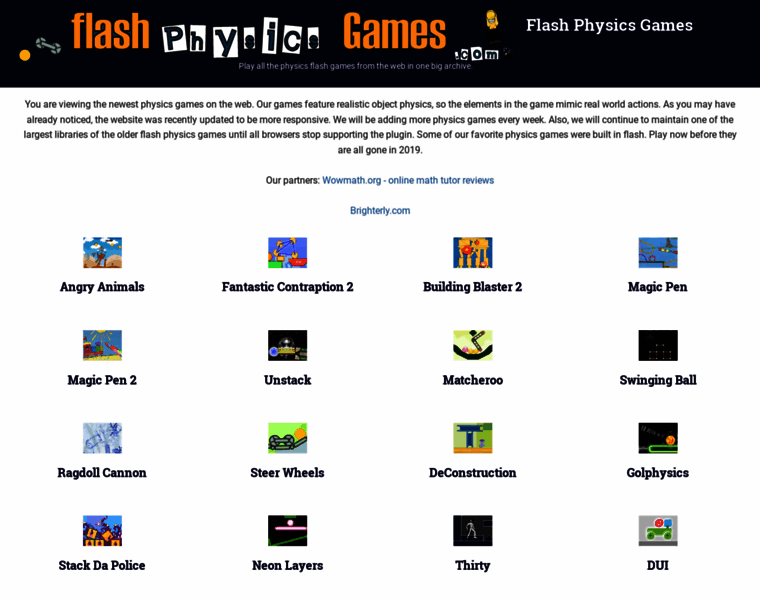 Flashphysicsgames.com thumbnail