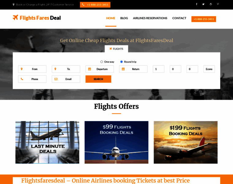 Flightsfaresdeal.com thumbnail