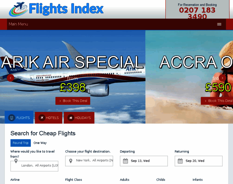 Flightsindex.co.uk thumbnail