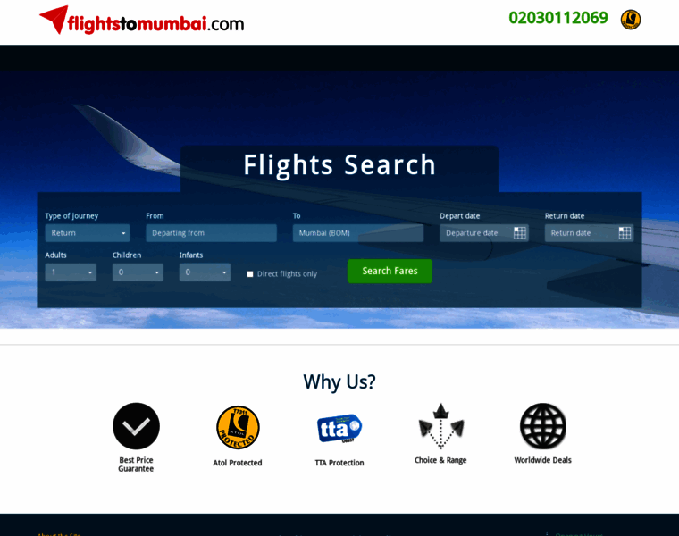 Flightstomumbai.com thumbnail