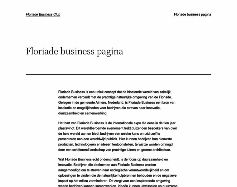 Floriadebusinessclub.nl thumbnail