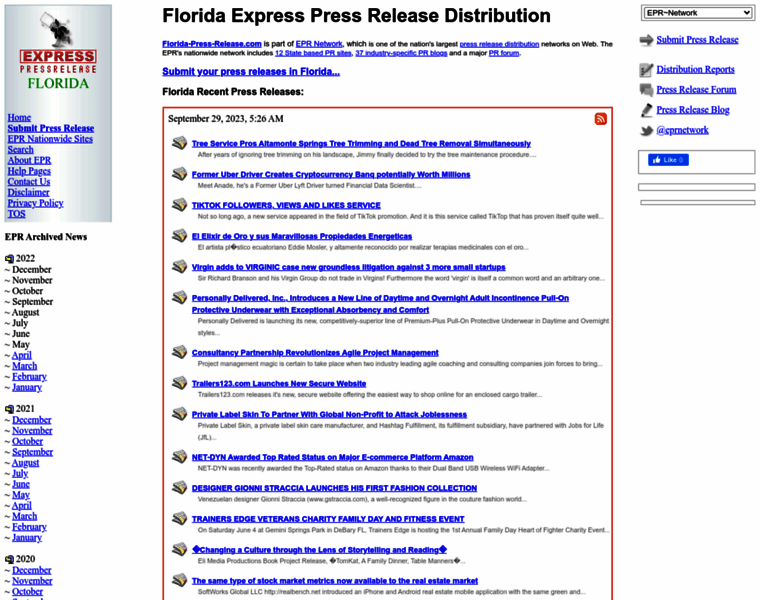 Florida-press-release.com thumbnail