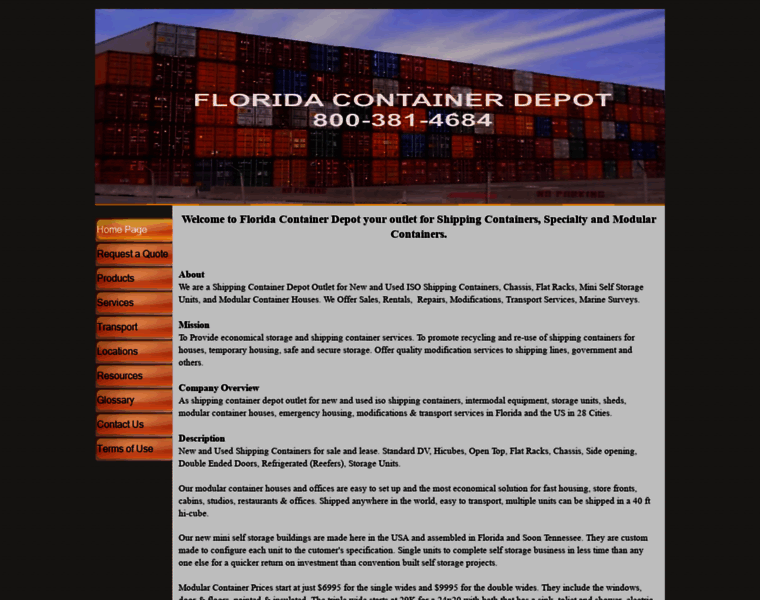 Floridacontainerdepot.com thumbnail