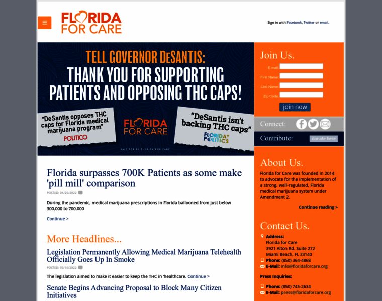 Floridaforcare.org thumbnail
