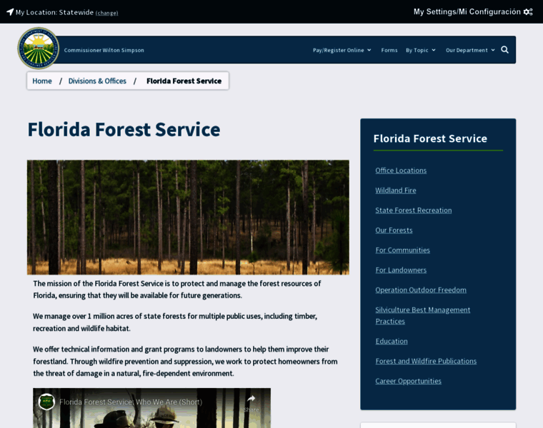 Floridaforestservice.com thumbnail