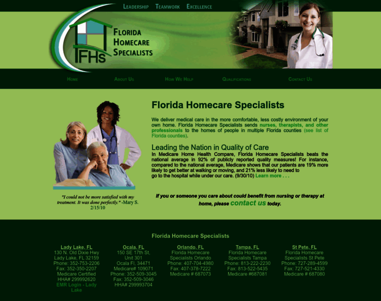 Floridahomecarespecialists.com thumbnail