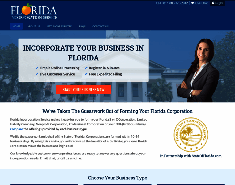 Floridaincorporationservice.com thumbnail