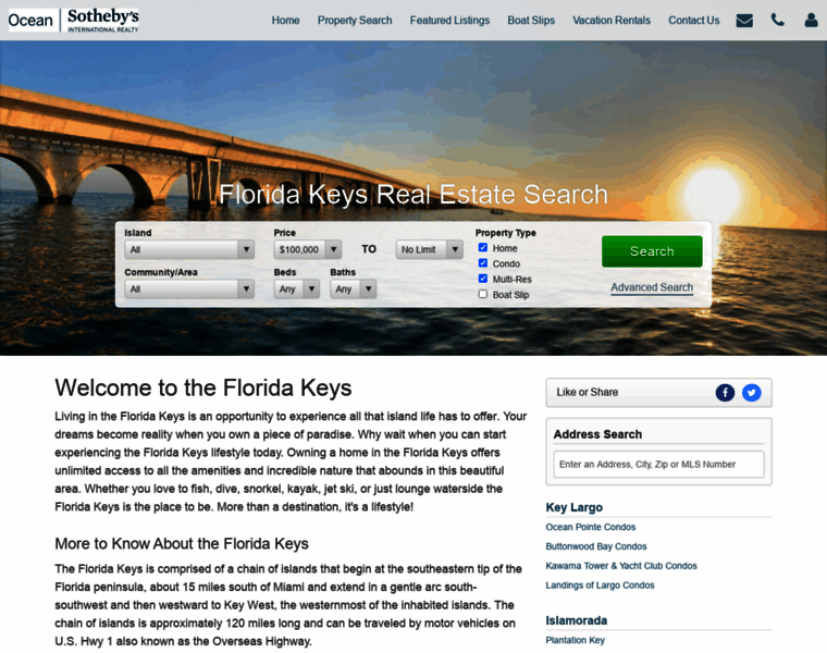 Floridakeysoceanfront.com thumbnail
