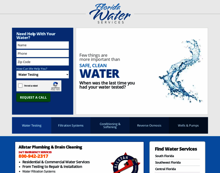 Floridawaterservices.com thumbnail