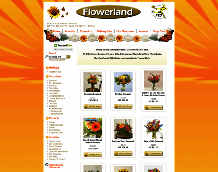 Flowerlandfostoria.com thumbnail