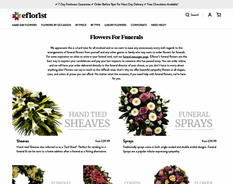 Flowersforfunerals.co.uk thumbnail