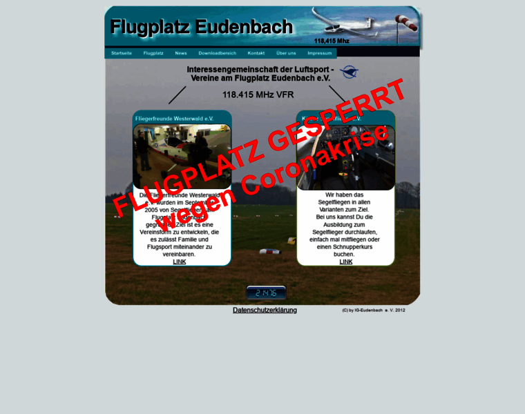 Flugplatzeudenbach.de thumbnail