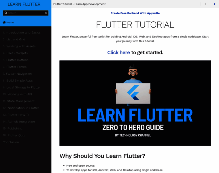 Flutter-tutorial.net thumbnail