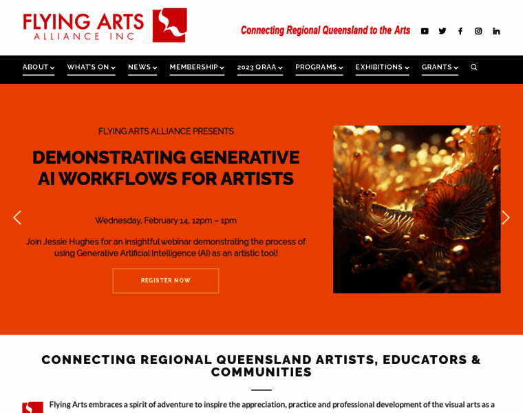 Flyingarts.org.au thumbnail