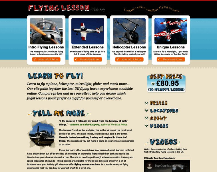 Flyinglesson.org.uk thumbnail