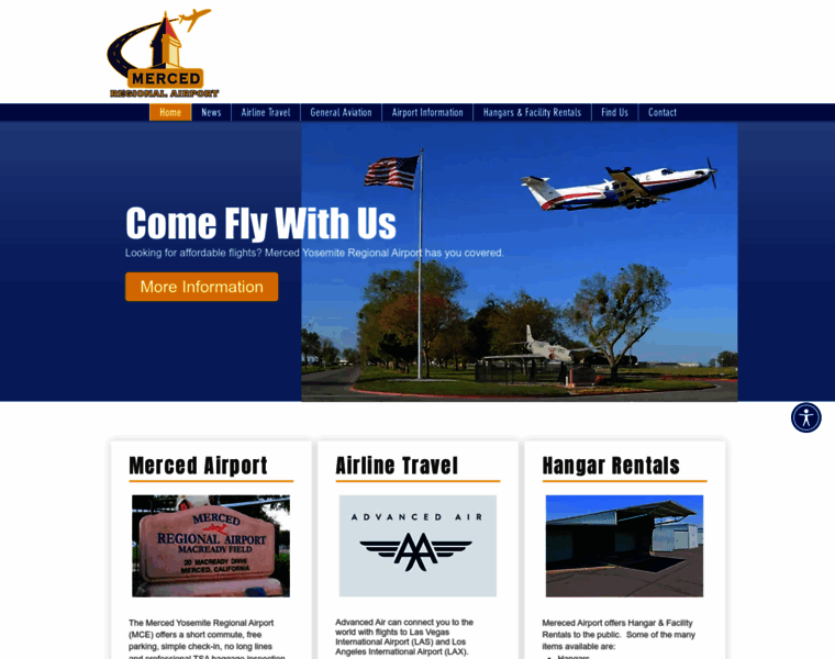 Flymercedairport.com thumbnail