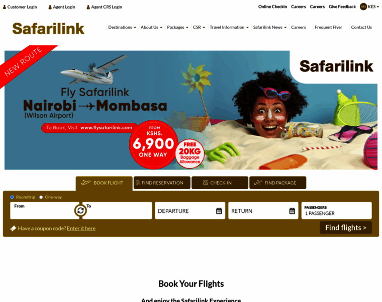 Flysafarilink.com thumbnail