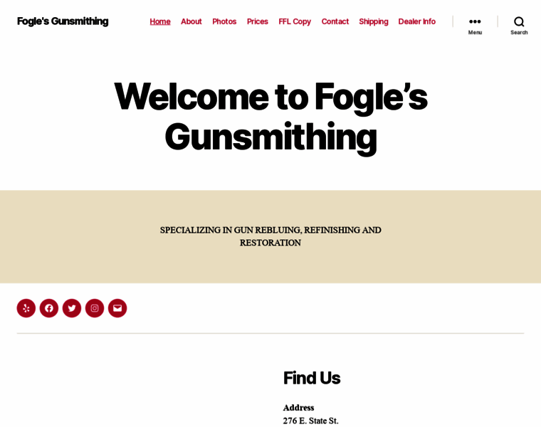Foglesgunsmithing.com thumbnail