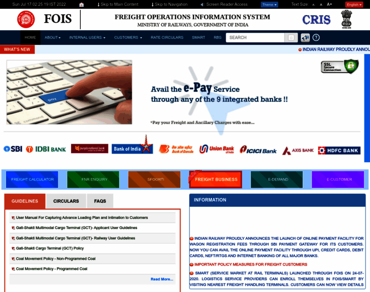 Fois.indianrail.gov.in thumbnail