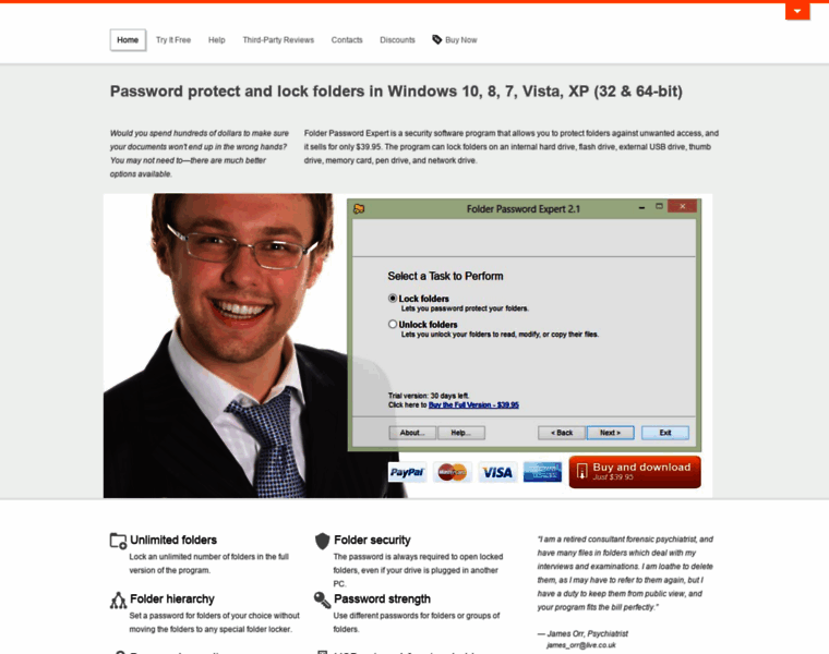 Folder-password-expert.com thumbnail