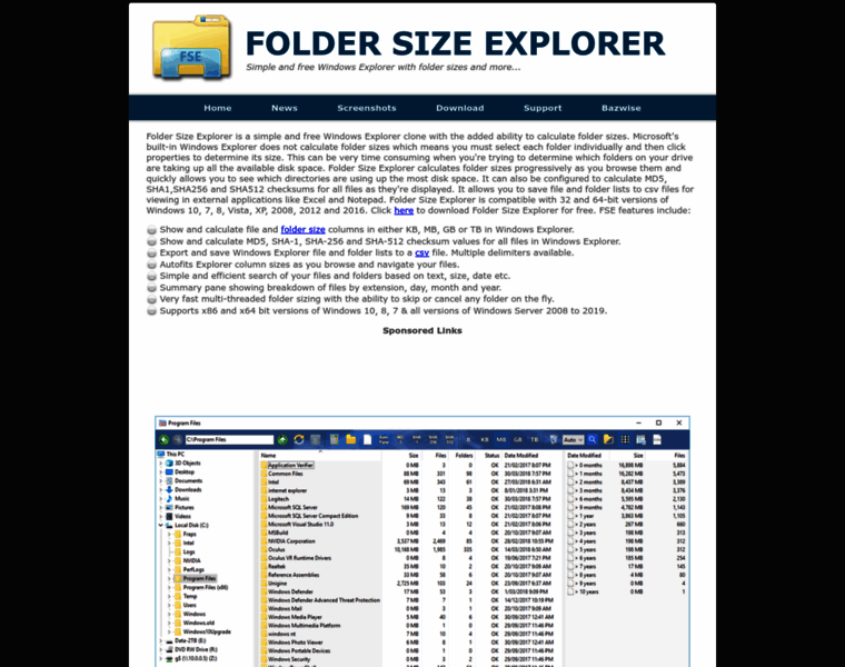 Folder-size-explorer.com thumbnail