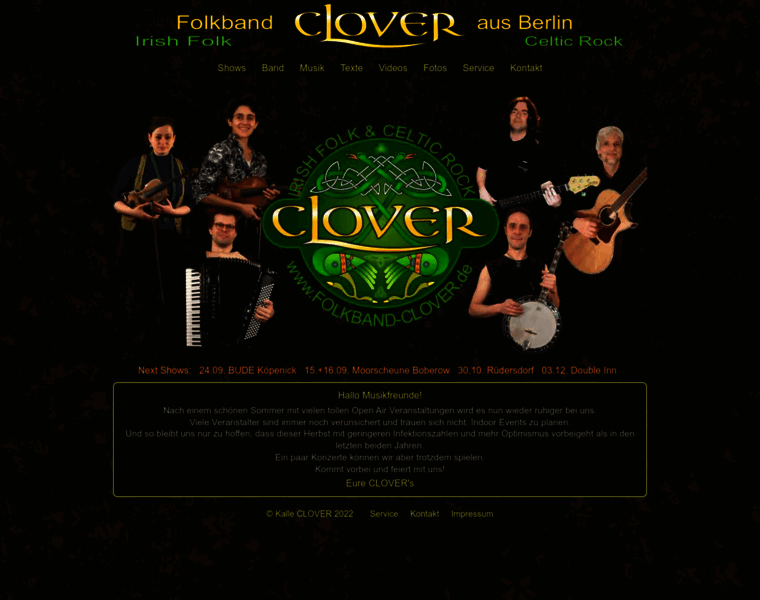 Folkband-clover.de thumbnail