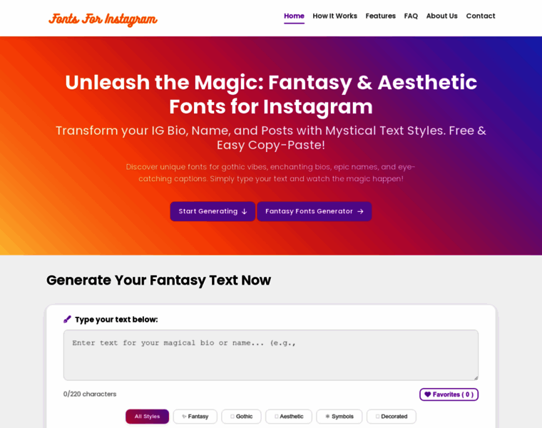 Fontsforinstagram.org thumbnail