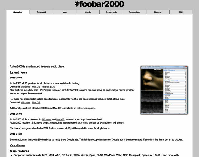 Foobar2000.org thumbnail Foobar2000.org thumbnail