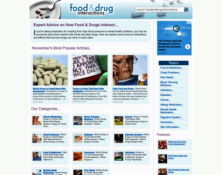 Foodanddruginteractions.co.uk thumbnail