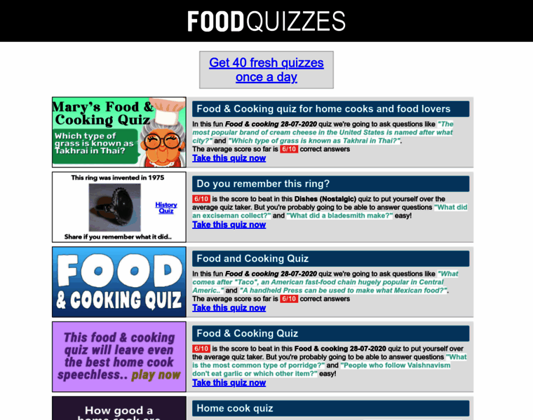 Foodquizzes.net thumbnail