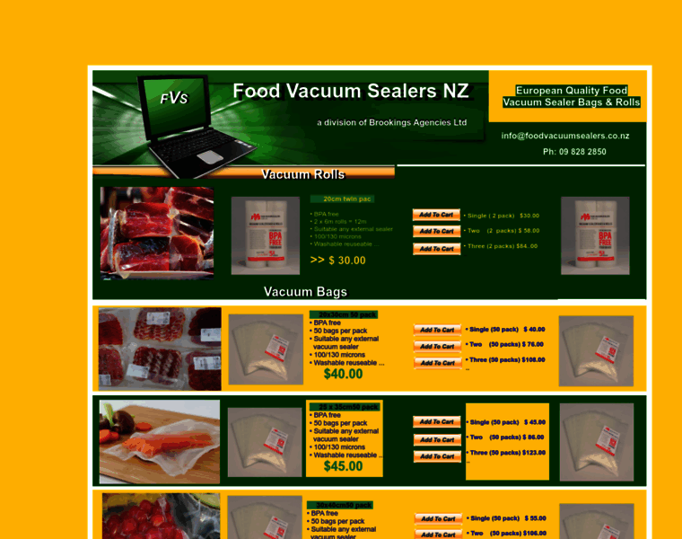 Foodvacuumsealers.co.nz thumbnail