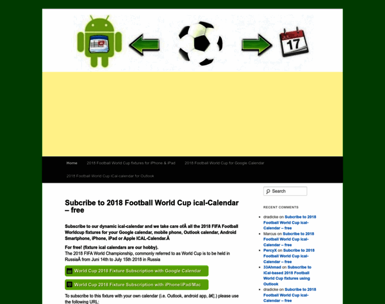 Football-calendar.com thumbnail