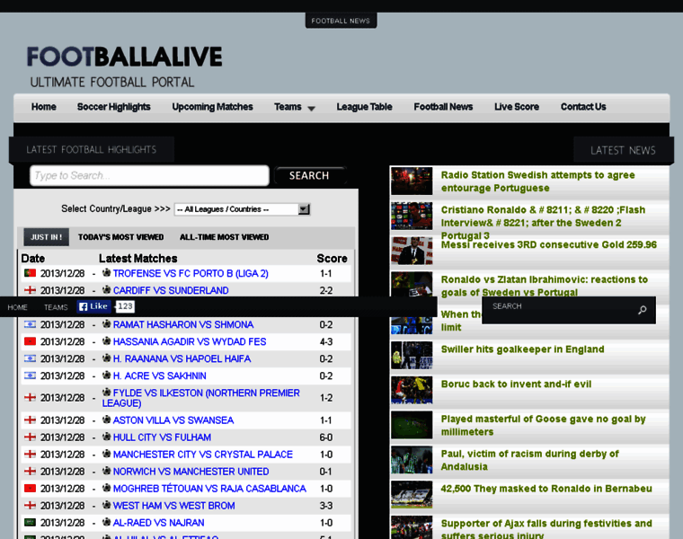 Footballalive.com thumbnail