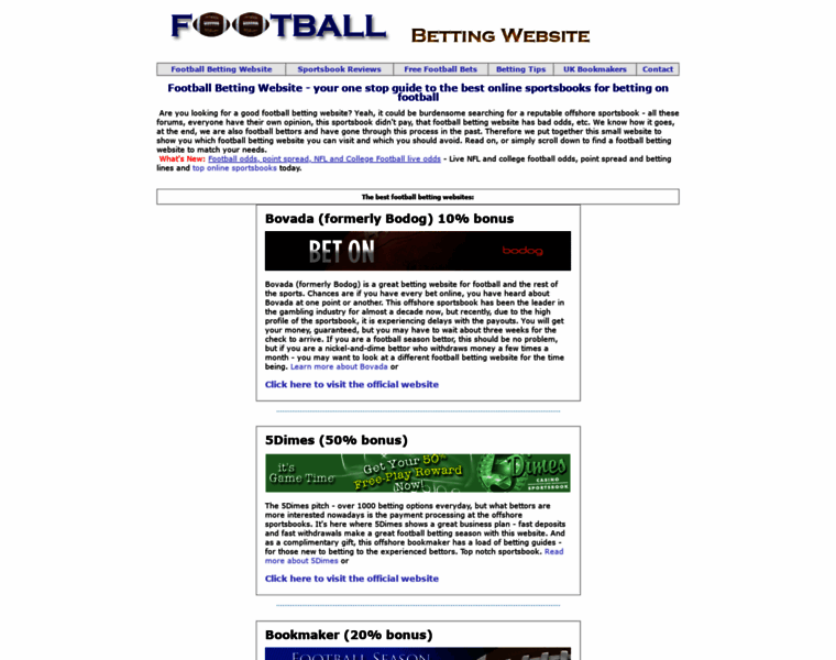 Footballbettingwebsite.com thumbnail