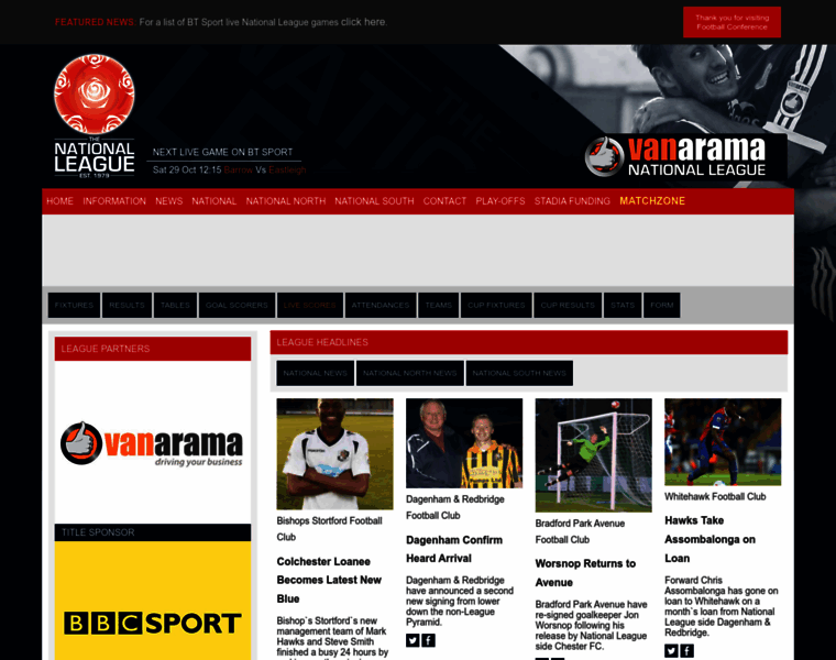 Footballconference.co.uk thumbnail