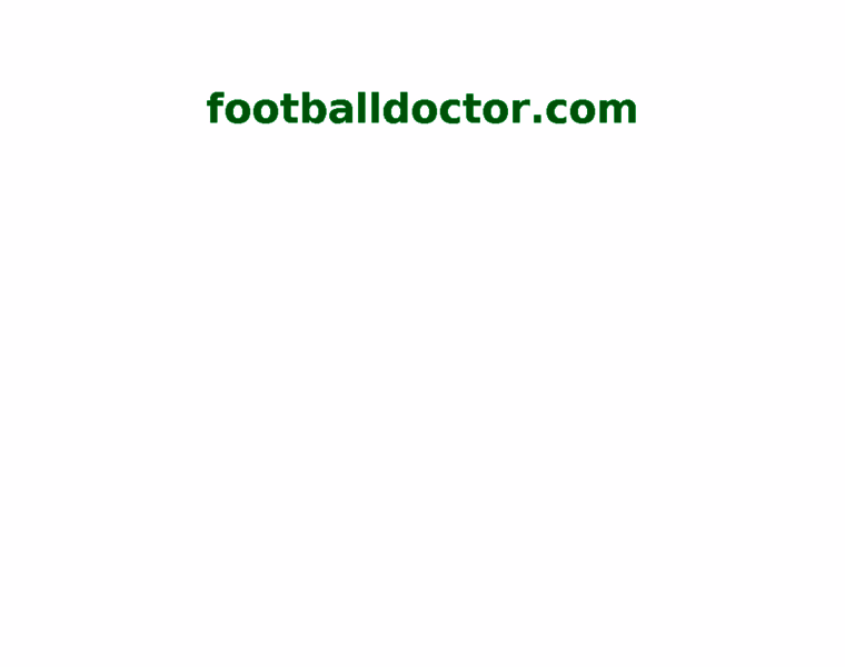 Footballdoctor.com thumbnail