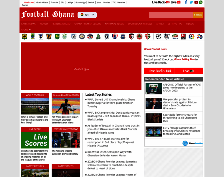Footballghana.com thumbnail
