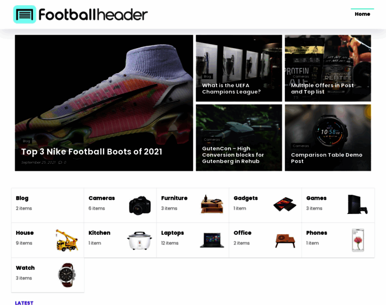 Footballheader.com thumbnail