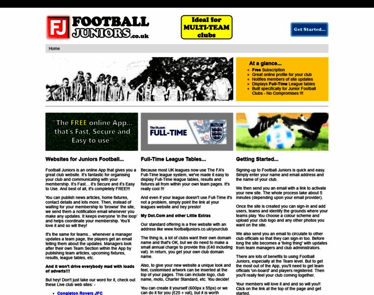 Footballjuniors.co.uk thumbnail