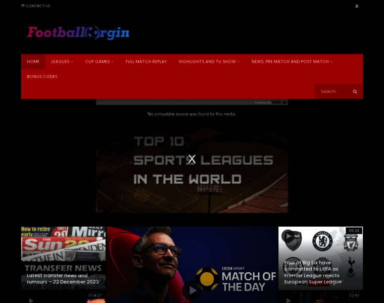 Footballorgin.com thumbnail