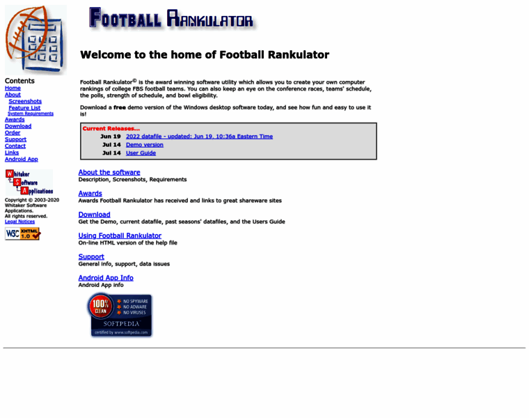 Footballrankulator.com thumbnail