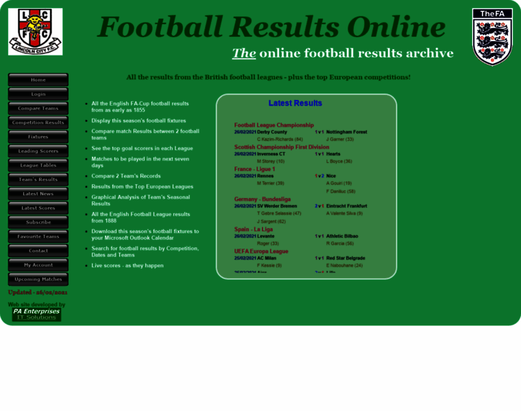 Footballresultsonline.co.uk thumbnail