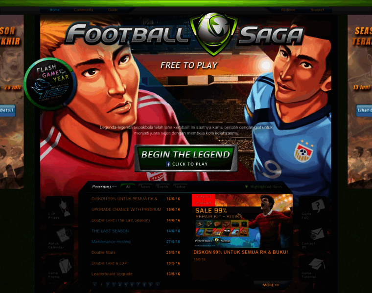 Footballsaga.com thumbnail