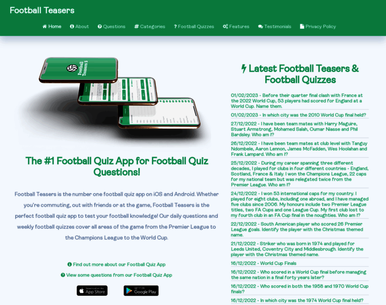 Footballteasers.co.uk thumbnail