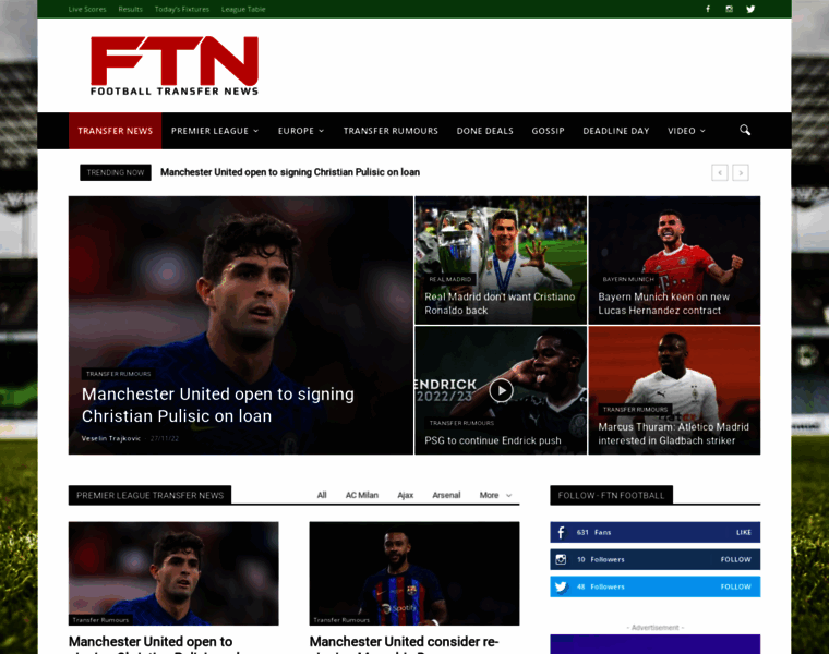 Footballtransfer.news thumbnail