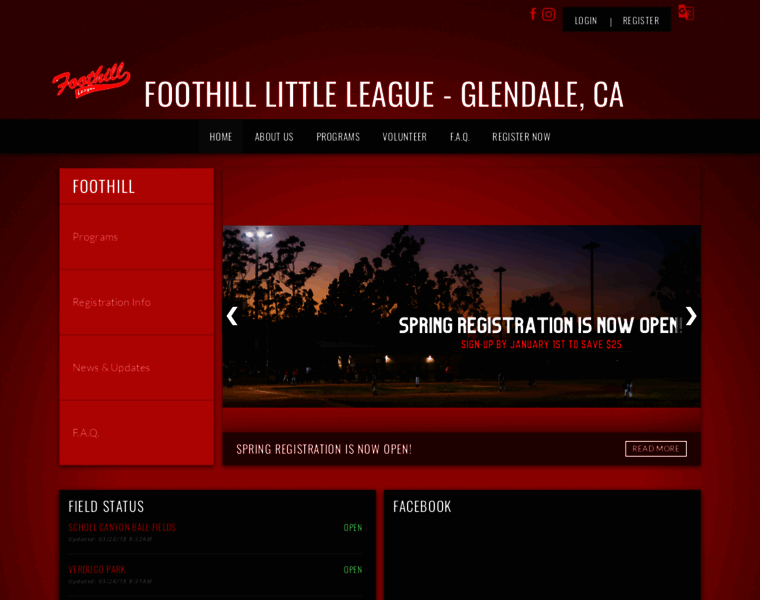 Foothillleague.org thumbnail