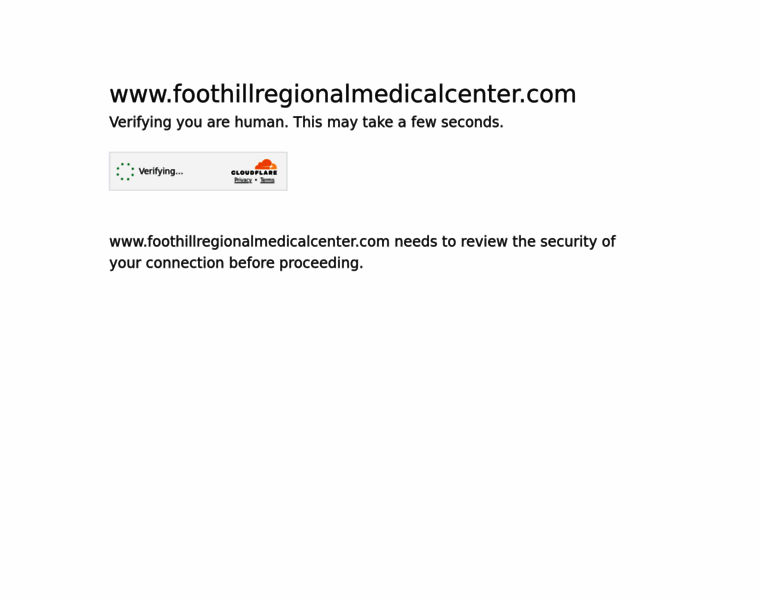 Foothillregionalmedicalcenter.com thumbnail