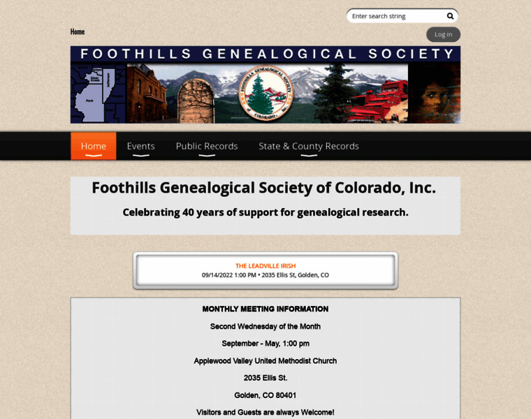 Foothillsgenealogy.org thumbnail