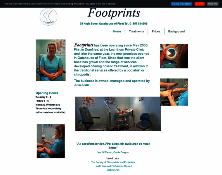 Footprintspodiatry.co.uk thumbnail
